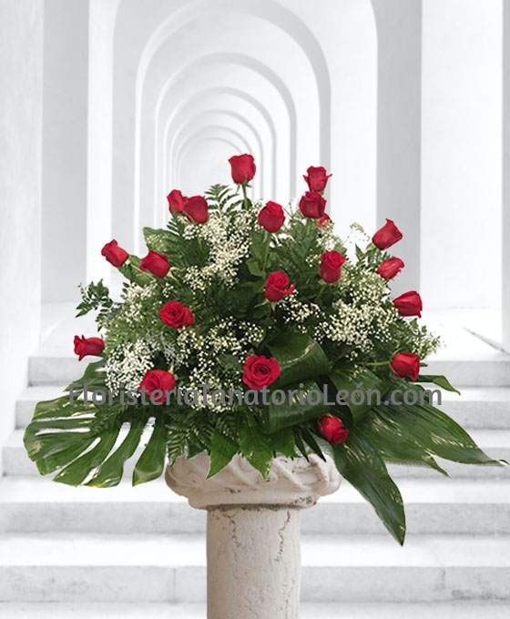 enviar flores para el Tanatorio de León, Enviar centros de flores para el Tanatorio León, Floristeria del Tanatorio de León, Envio de centros de flores para entierros